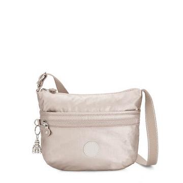 Kipling Arto Small Metallic Crossbody Väska Beige | SE 2131NW